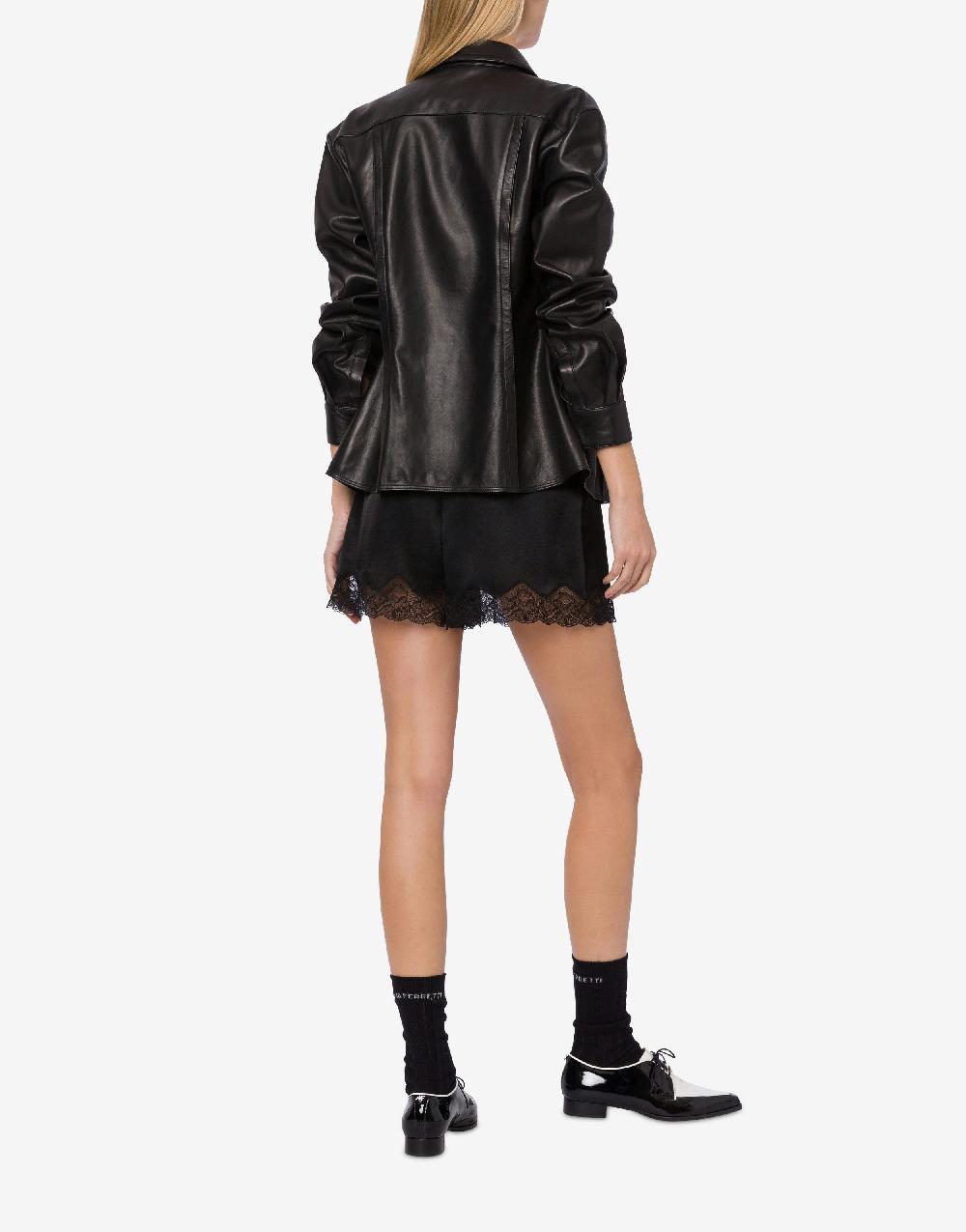 Alberta Ferretti Short In Raso Con Pizzo