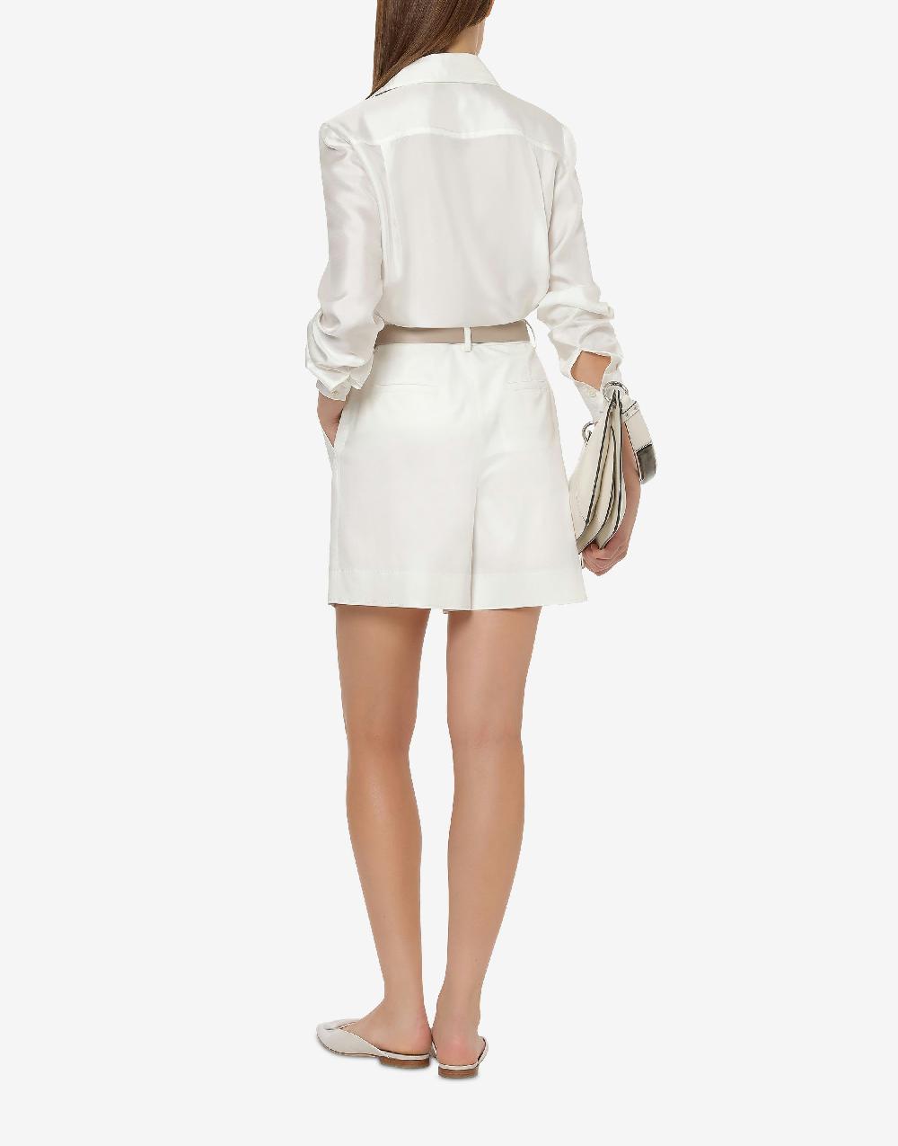 Alberta Ferretti Short In Tela Di Cotone Stretch