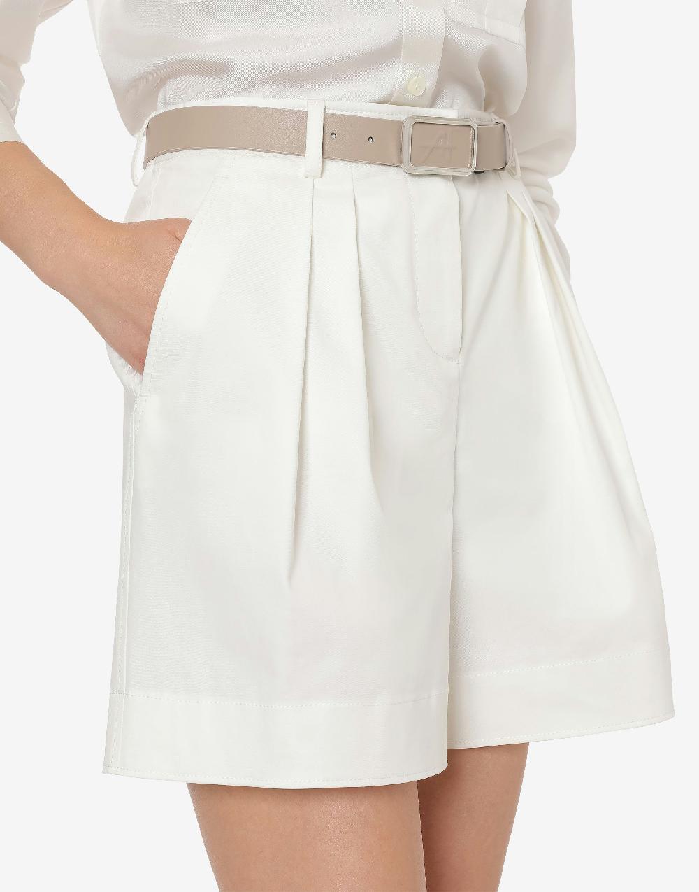 Alberta Ferretti Short In Tela Di Cotone Stretch