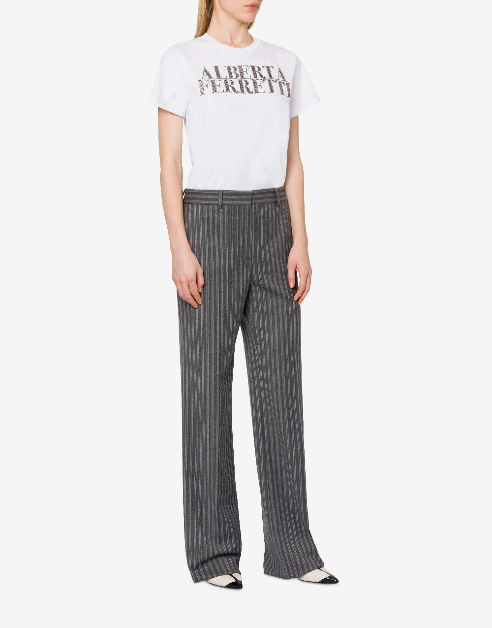 Alberta Ferretti T-shirt In Jersey Con Ricamo Logo