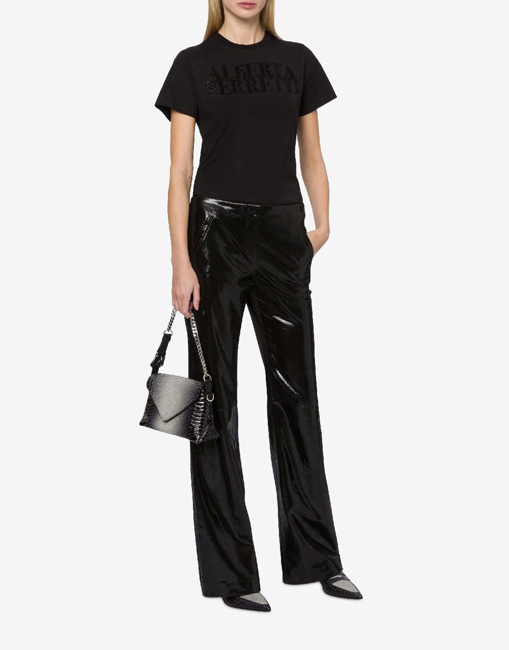 Alberta Ferretti T-shirt In Jersey Con Ricamo Logo