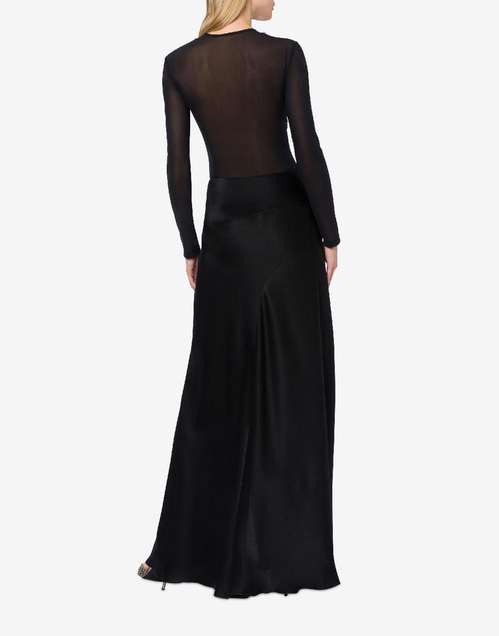 Alberta Ferretti T-shirt In Tulle Con Ricamo