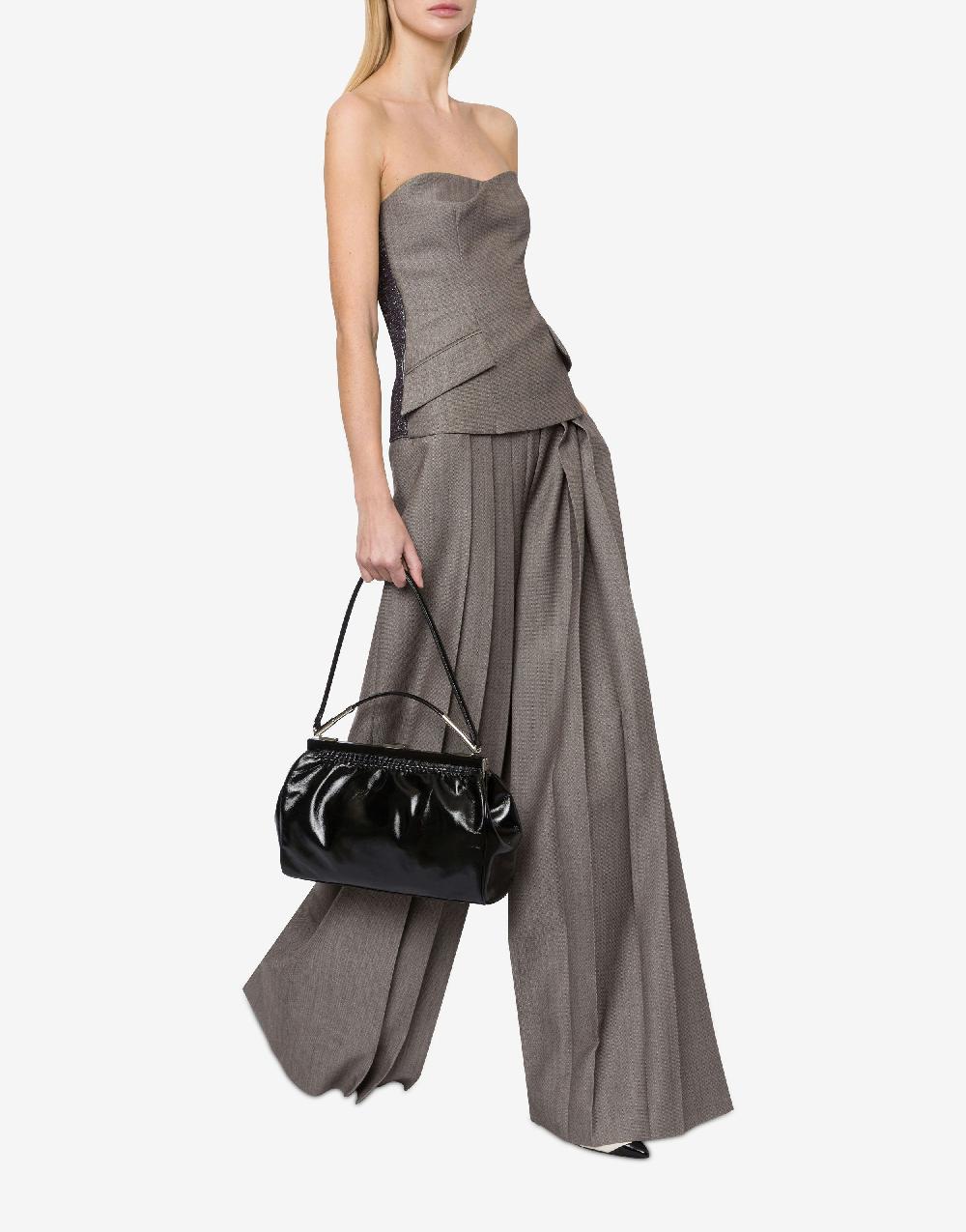 Alberta Ferretti Top Bustier In Tweed Di Lana