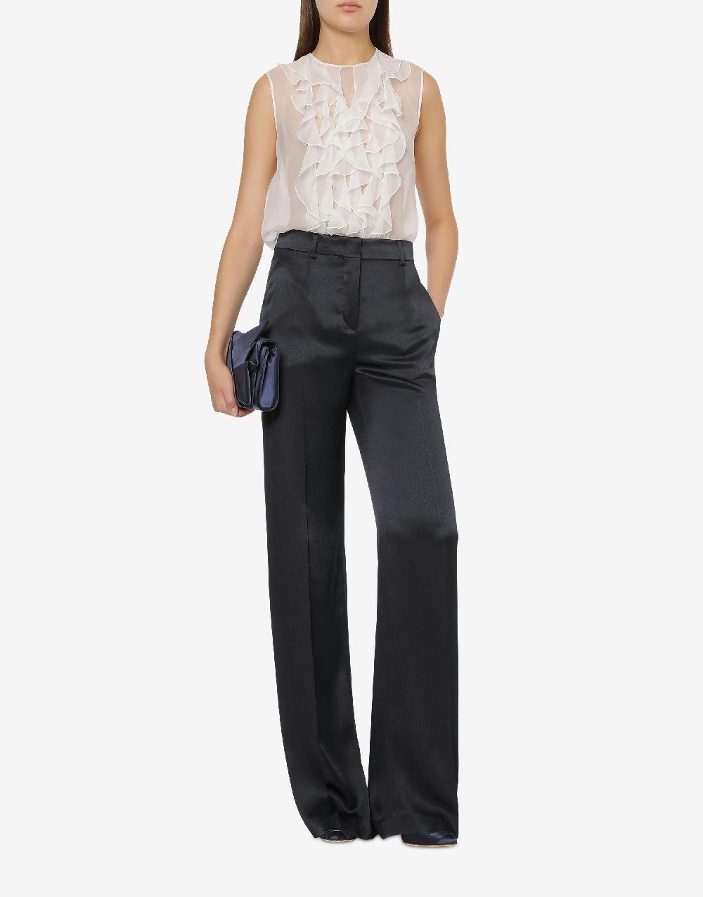 Alberta Ferretti Top In Chiffon Organico