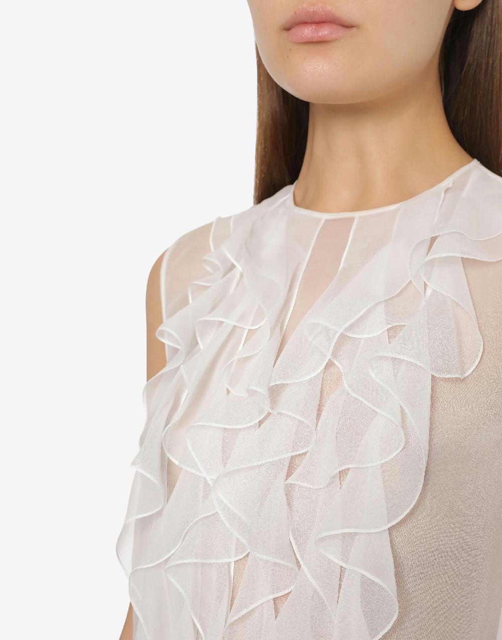 Alberta Ferretti Top In Chiffon Organico