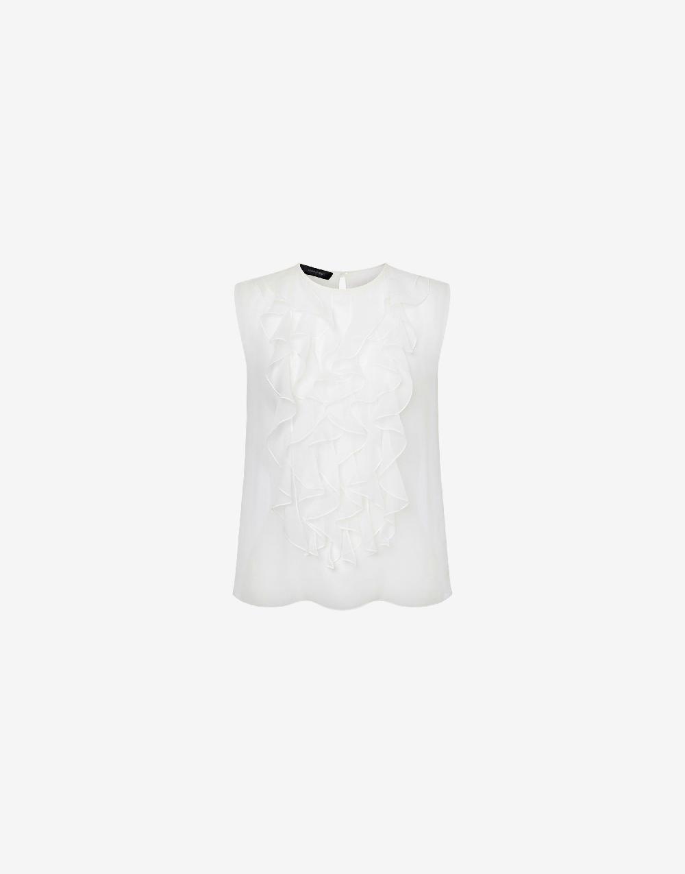 Alberta Ferretti Top in chiffon organico