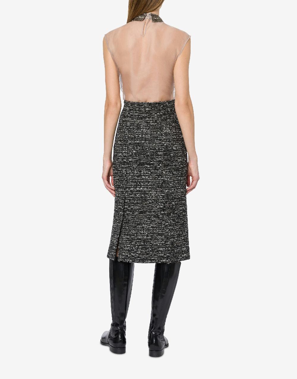 Alberta Ferretti Top In Organza Con Ricamo Perline