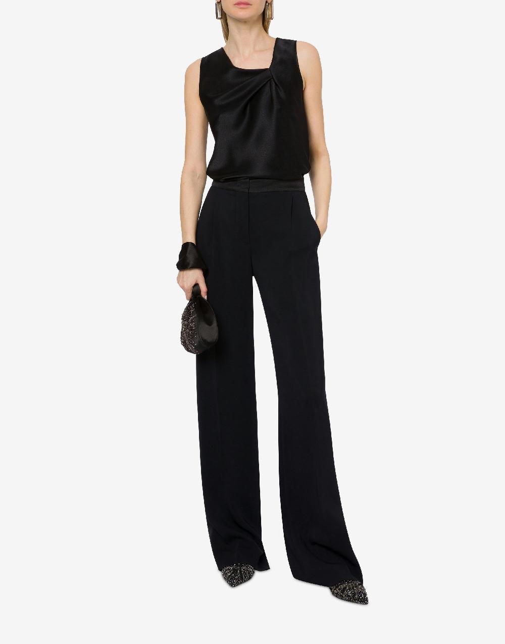 Alberta Ferretti Top In Raso Con Drappeggi