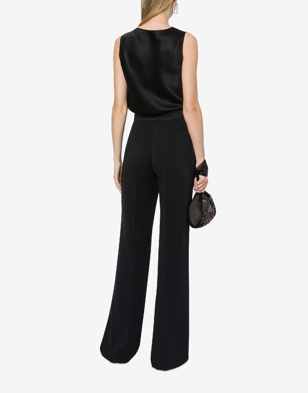 Alberta Ferretti Top In Raso Con Drappeggi