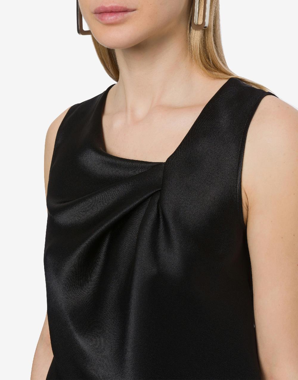 Alberta Ferretti Top In Raso Con Drappeggi