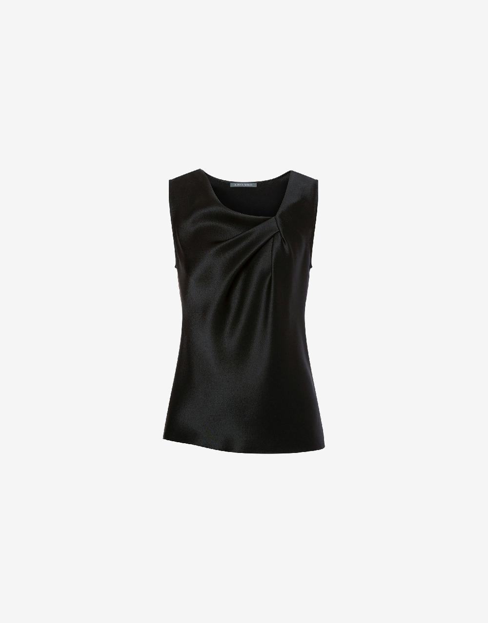 Alberta Ferretti Top in raso con drappeggi