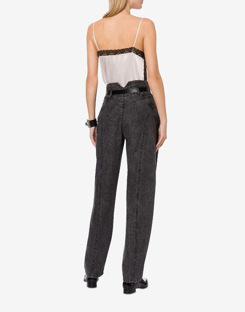 Alberta Ferretti Top In Raso Con Pizzo