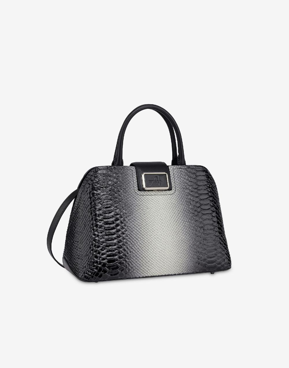 Alberta Ferretti Albi 33 In Vitello Stampa Pitone Bicolor Degradé