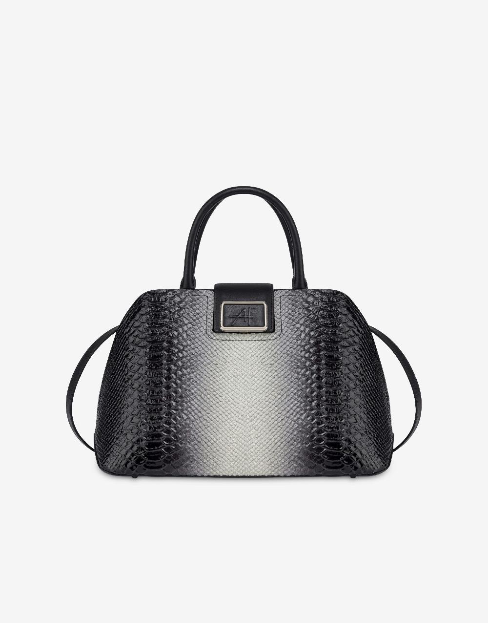 Alberta Ferretti Albi 33 in vitello stampa pitone bicolor degradé