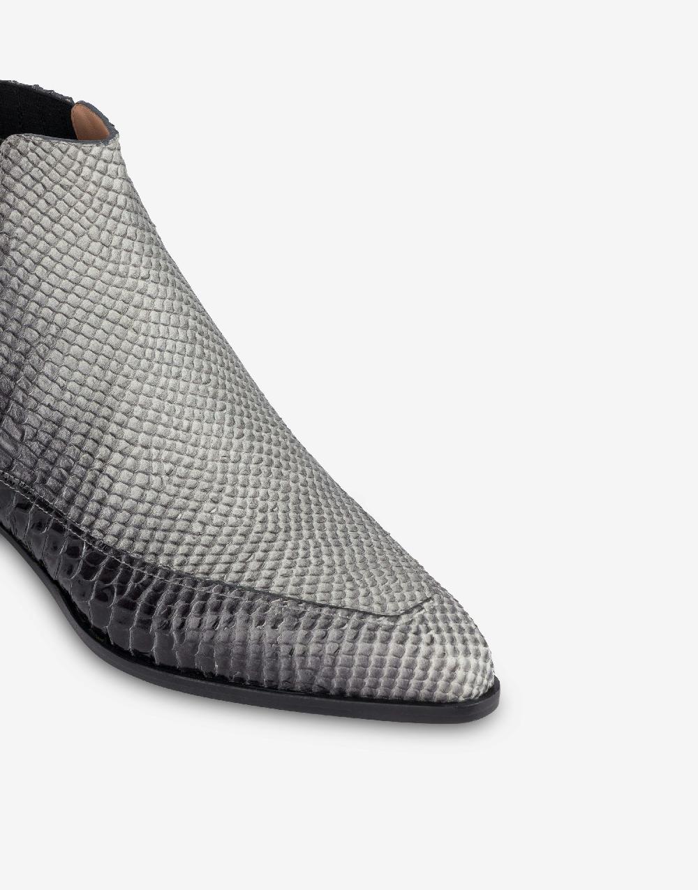 Alberta Ferretti Beatles In Vitello Stampa Pitone Bicolor Degradé