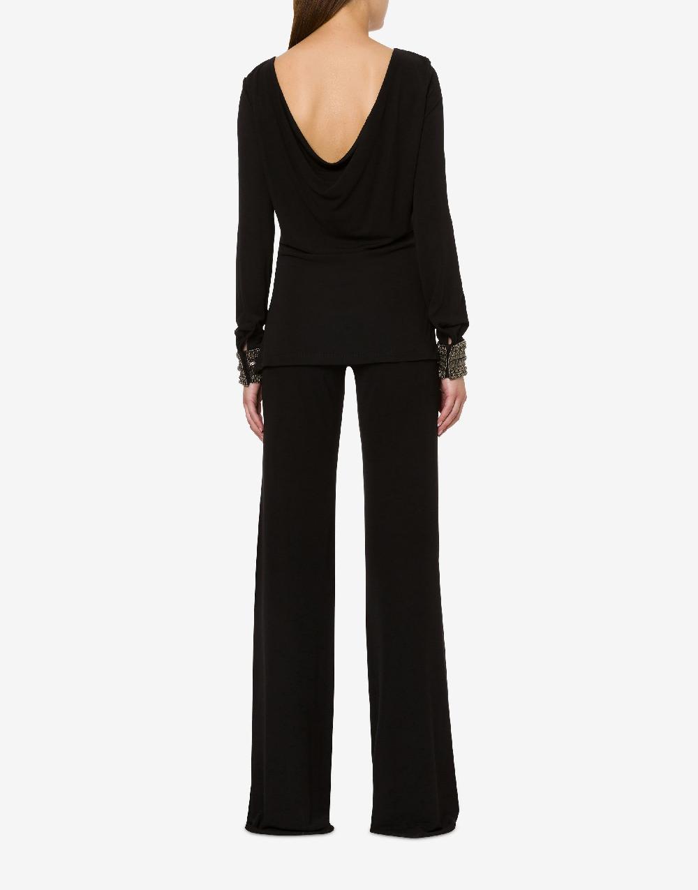 Alberta Ferretti Blusa In Organzino Con Polsini Ricamati