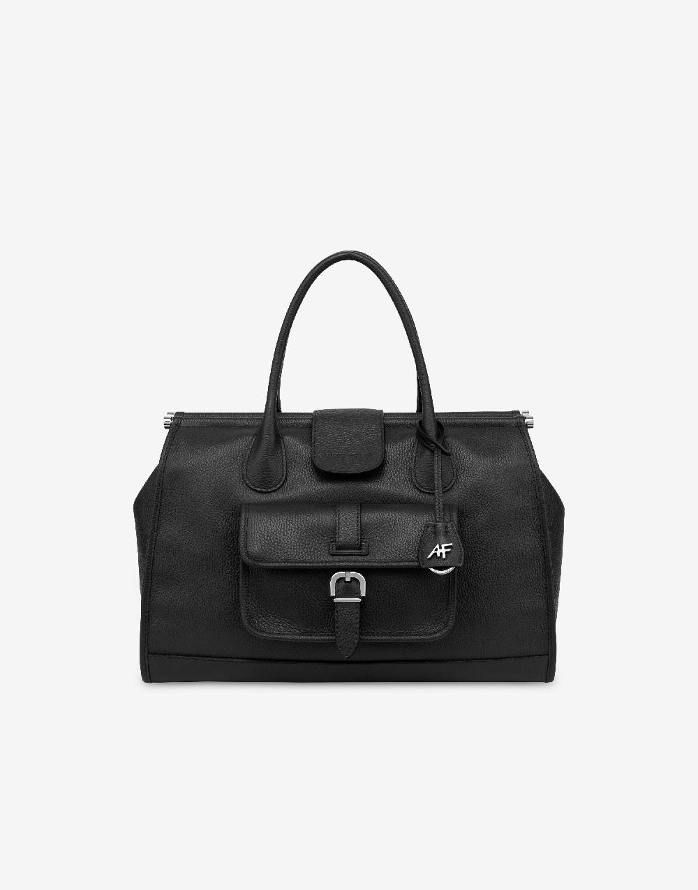 Alberta Ferretti Borsa doppio manico in vitello granato