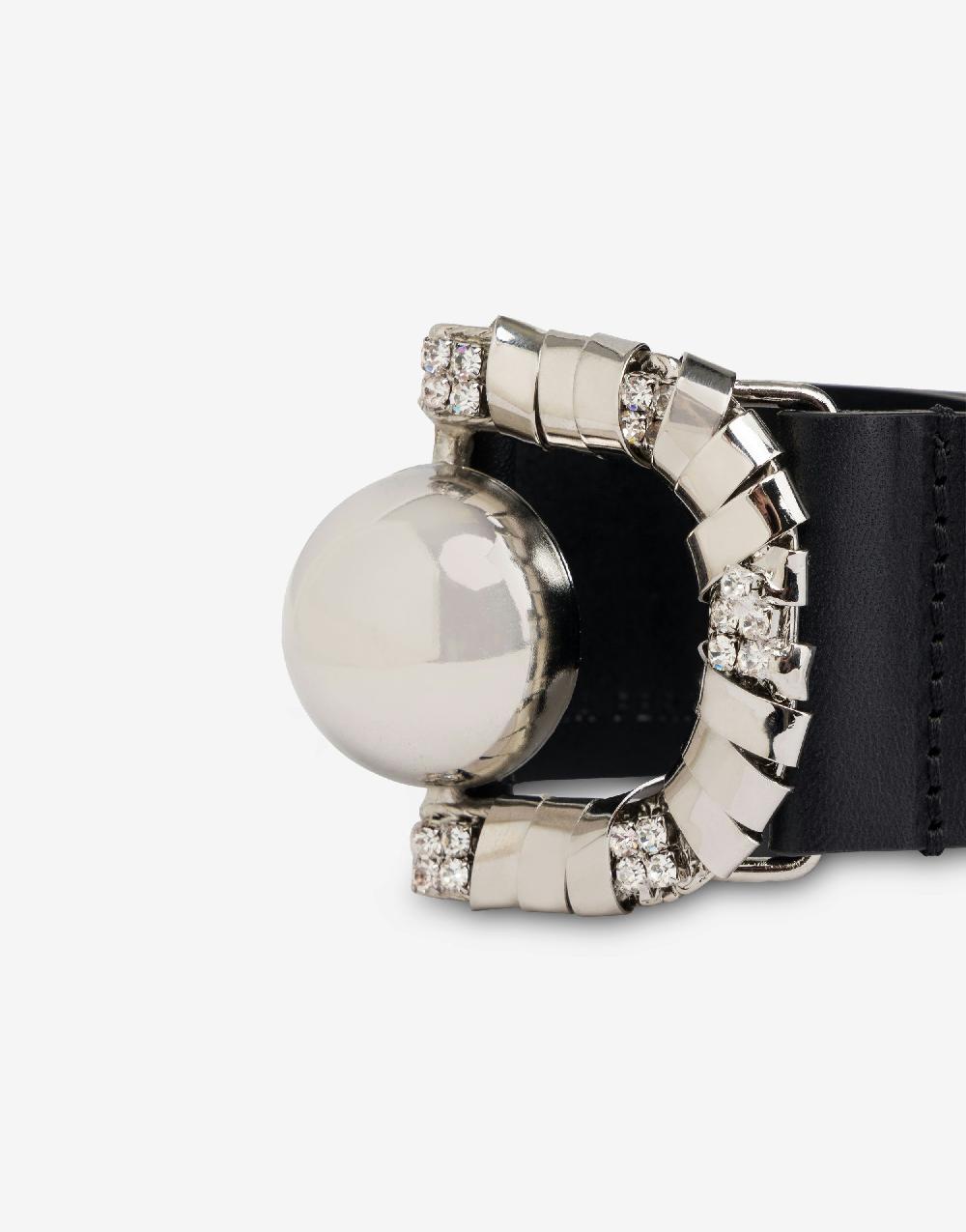 Alberta Ferretti Bracciale In Vitello E Metallo Argento