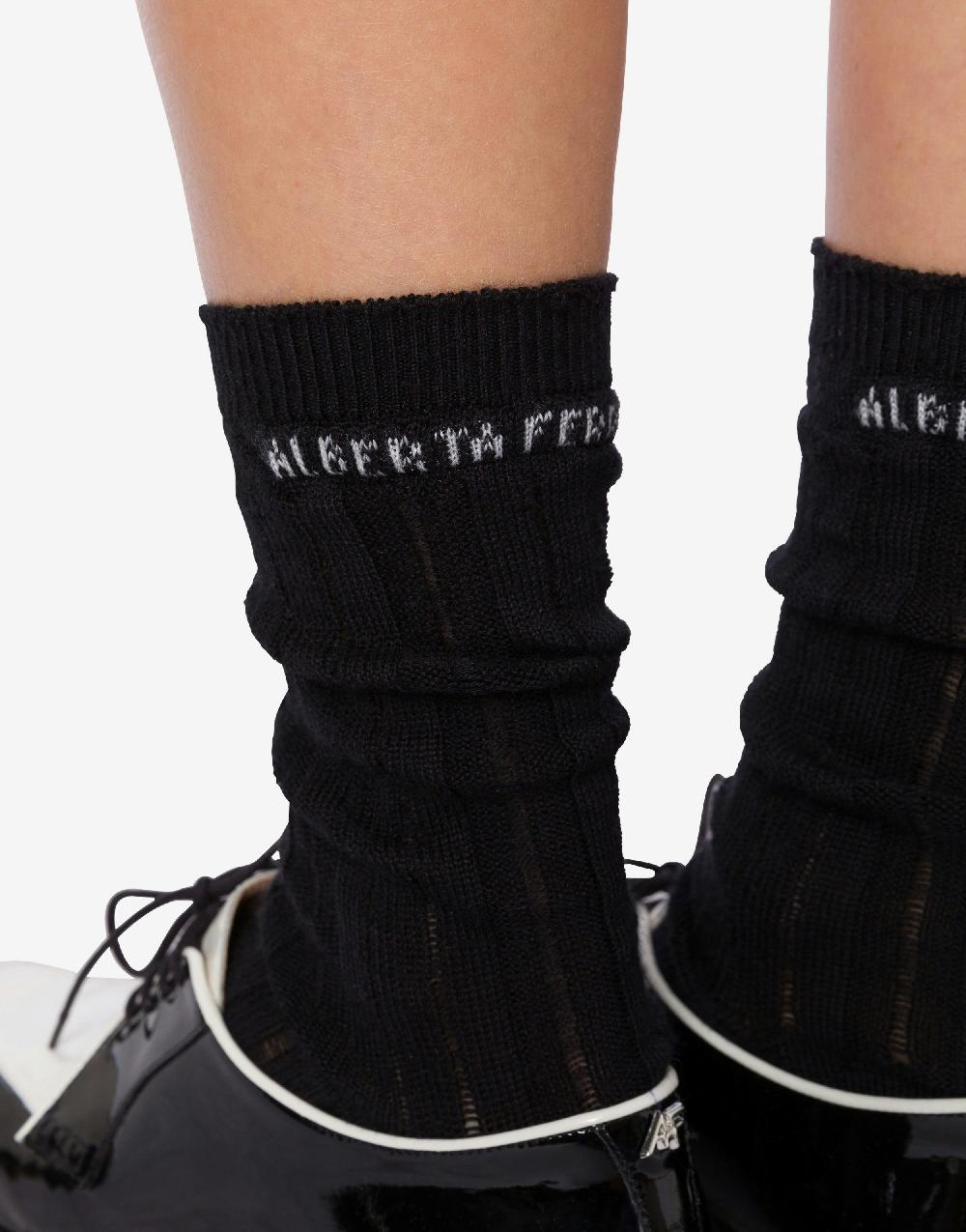 Alberta Ferretti Calze Alla Caviglia In Lana E Seta