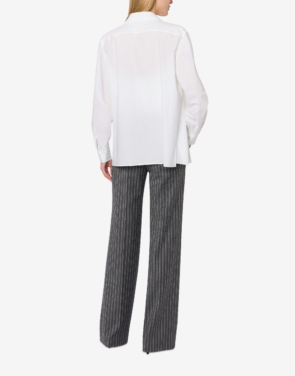 Alberta Ferretti Camicia In Popeline Stretch Con Gilet