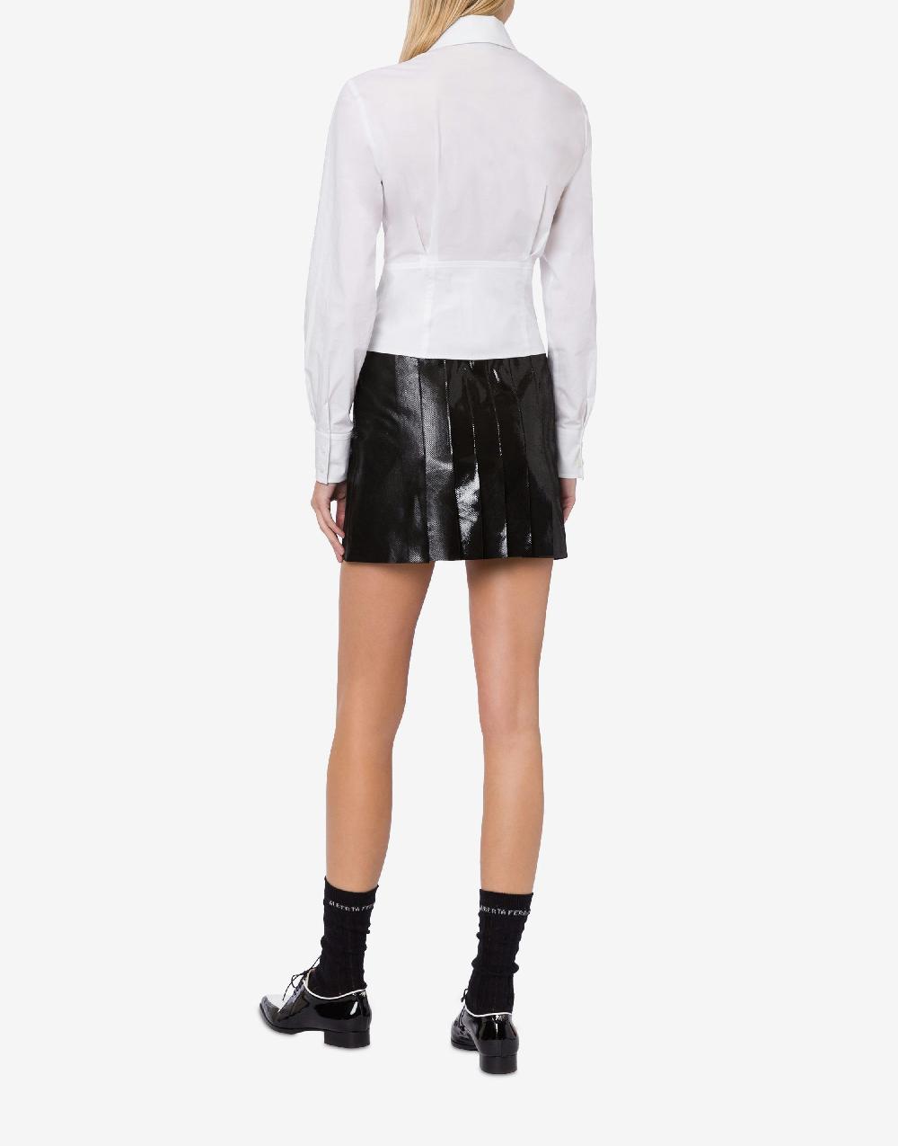 Alberta Ferretti Camicia In Popeline Stretch Dripping Roses