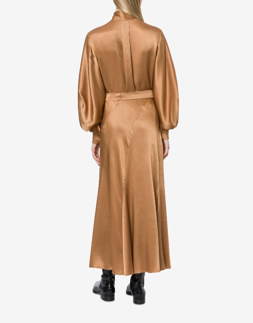 Alberta Ferretti Camicia In Raso Con Collo Lavallière