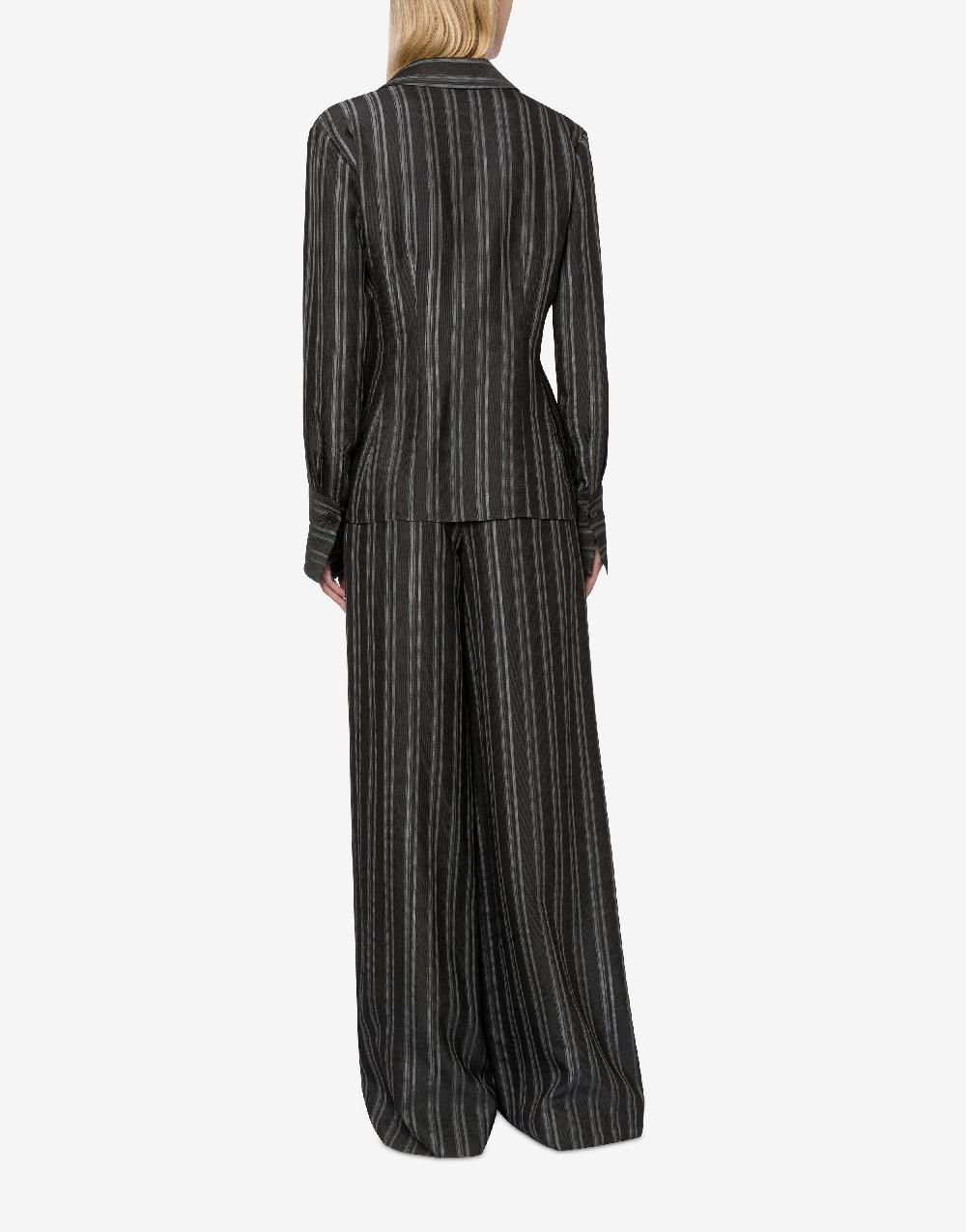 Alberta Ferretti Camicia In Saglia Di Viscosa Rigata