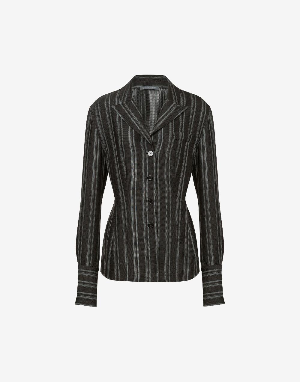 Alberta Ferretti Camicia in saglia di viscosa rigata