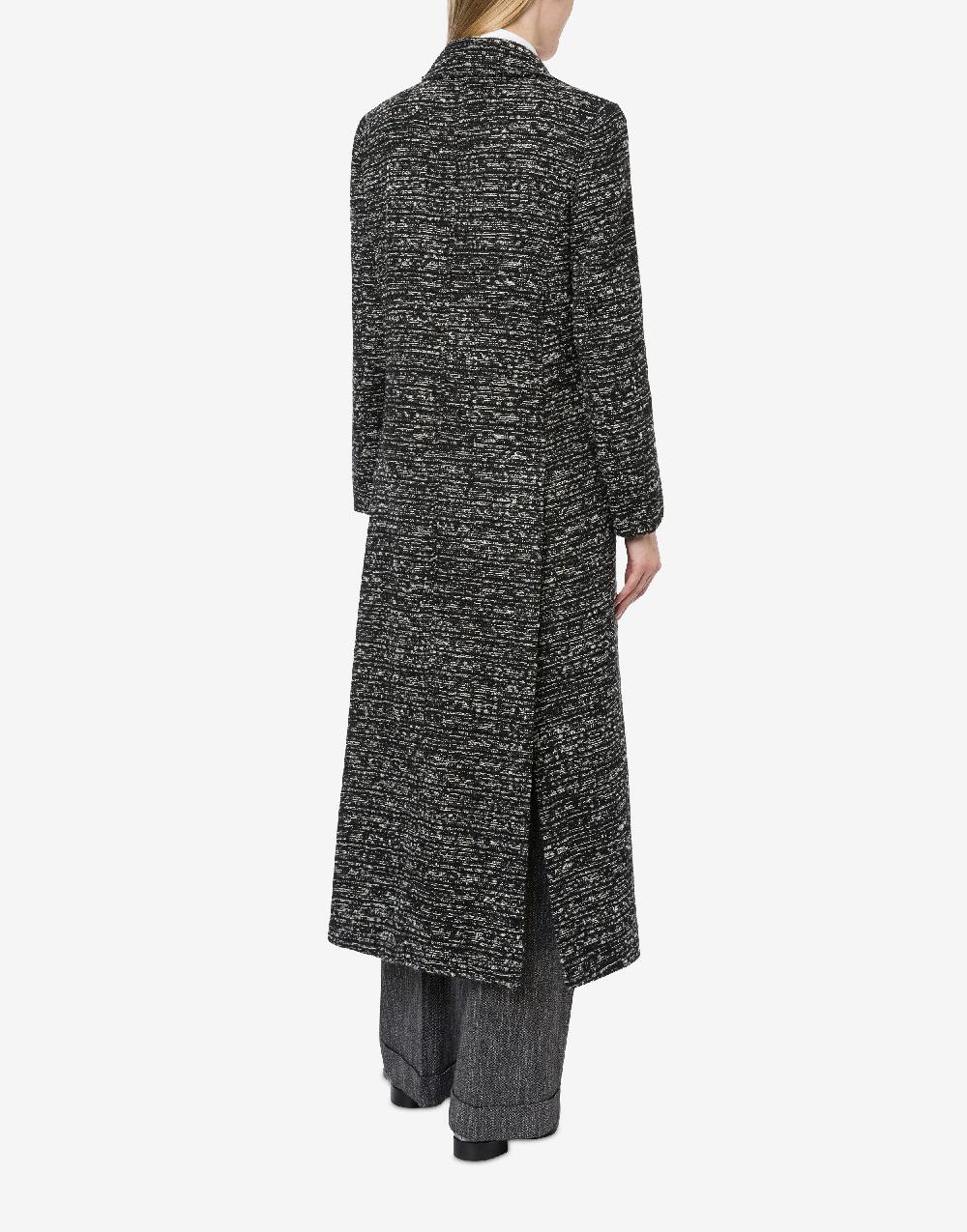 Alberta Ferretti Cappotto Doppiopetto In Tweed Bottonato