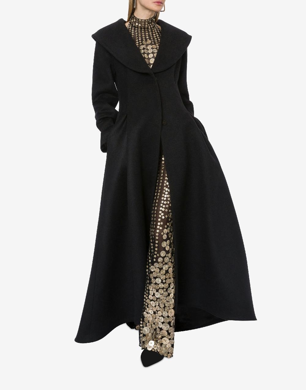 Alberta Ferretti Cappotto In Panno Di Lana E Cashmere