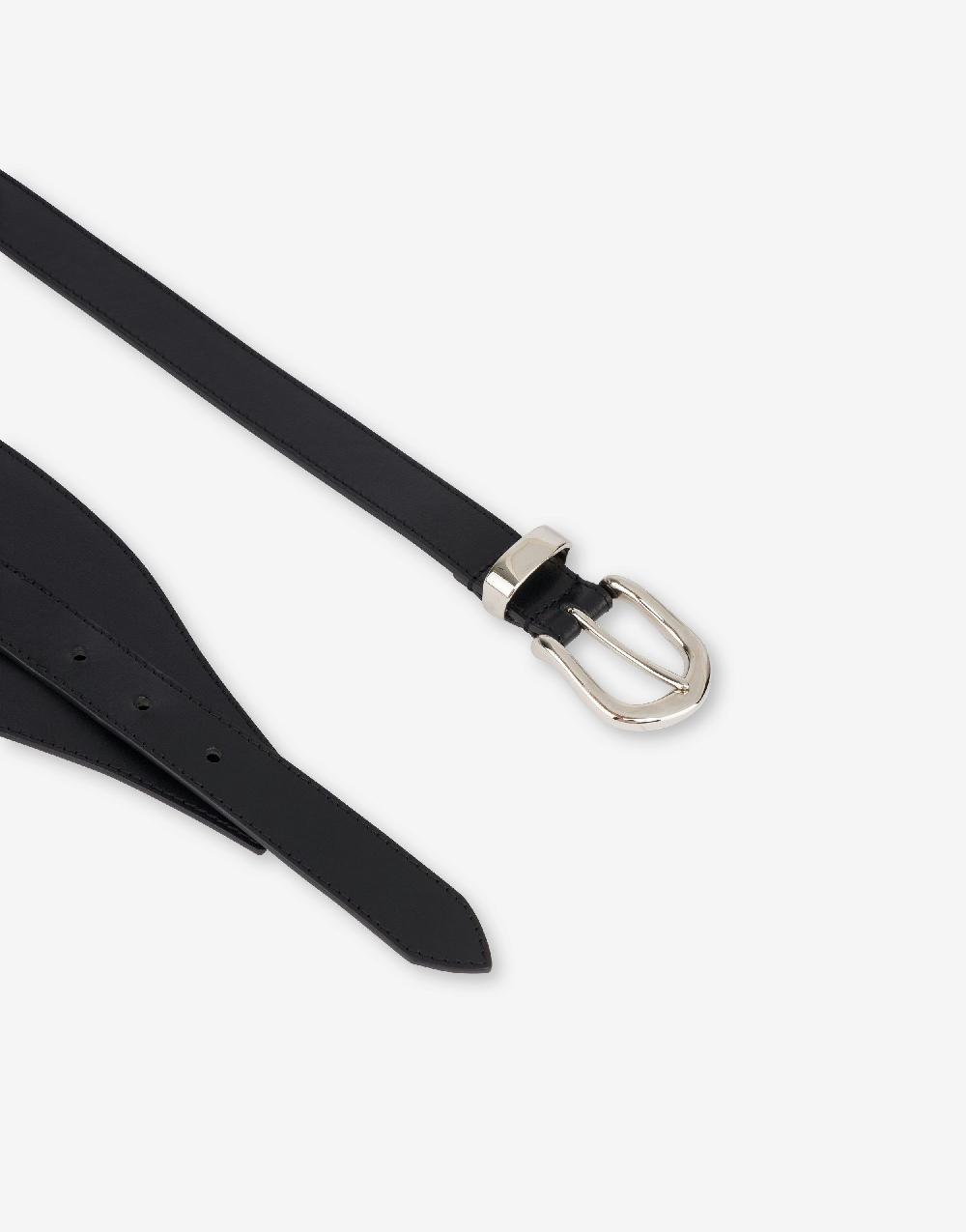 Alberta Ferretti Cintura Alta In Vitello Con Fibbie