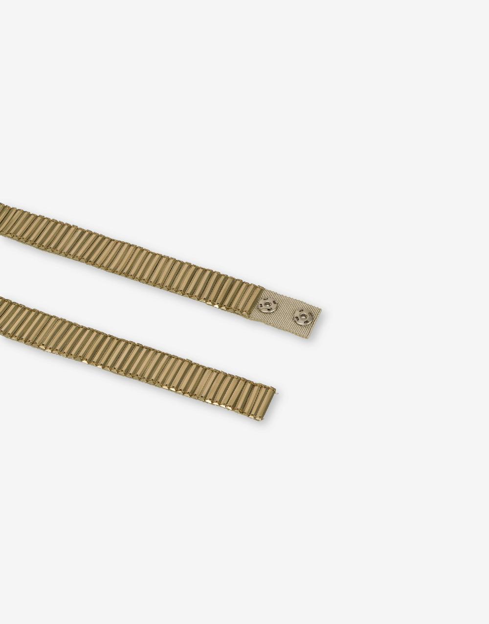 Alberta Ferretti Cintura Con Paillettes Effetto Metallico