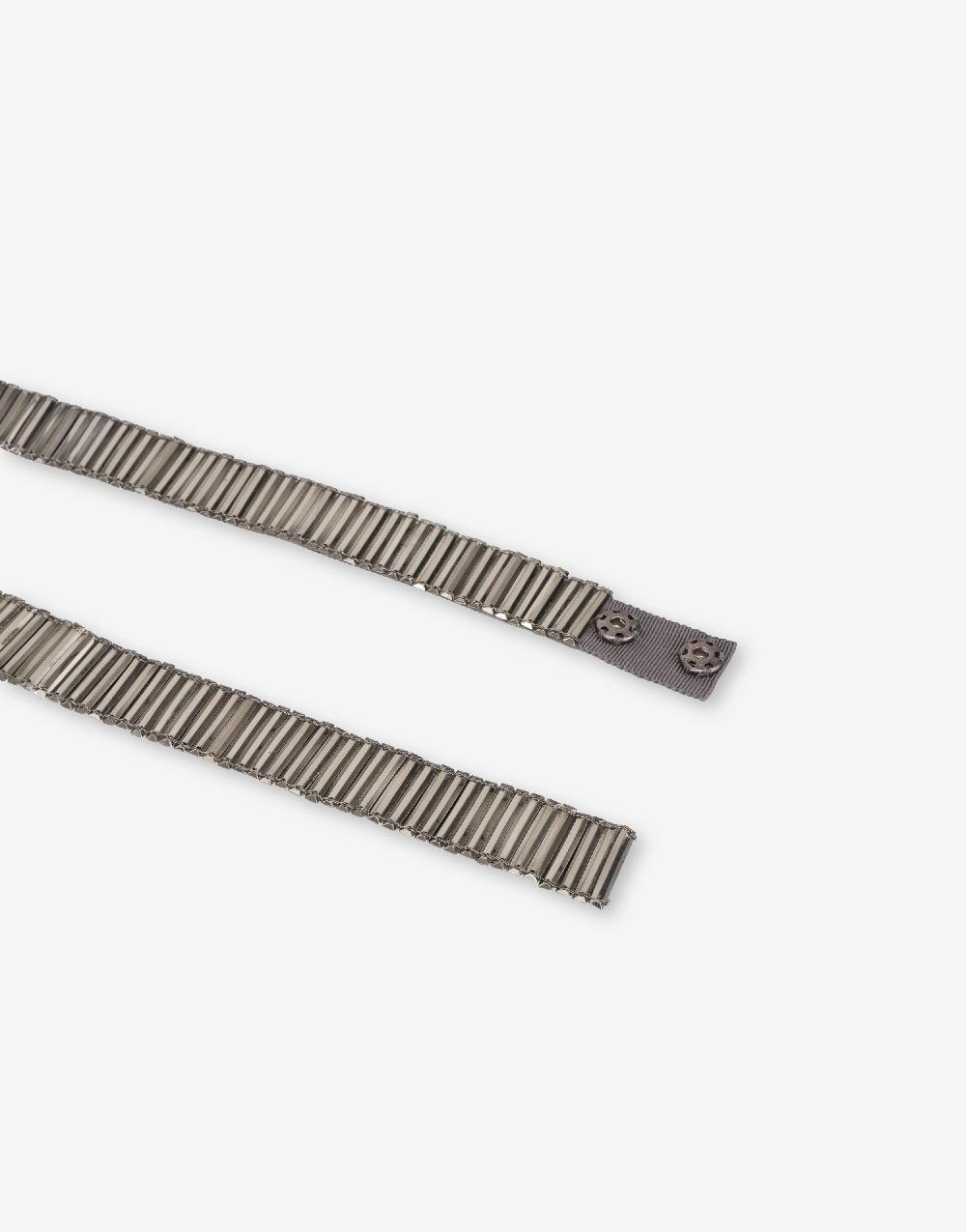 Alberta Ferretti Cintura Con Paillettes Effetto Metallico