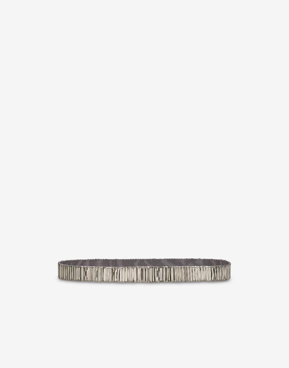 Alberta Ferretti Cintura con paillettes effetto metallico