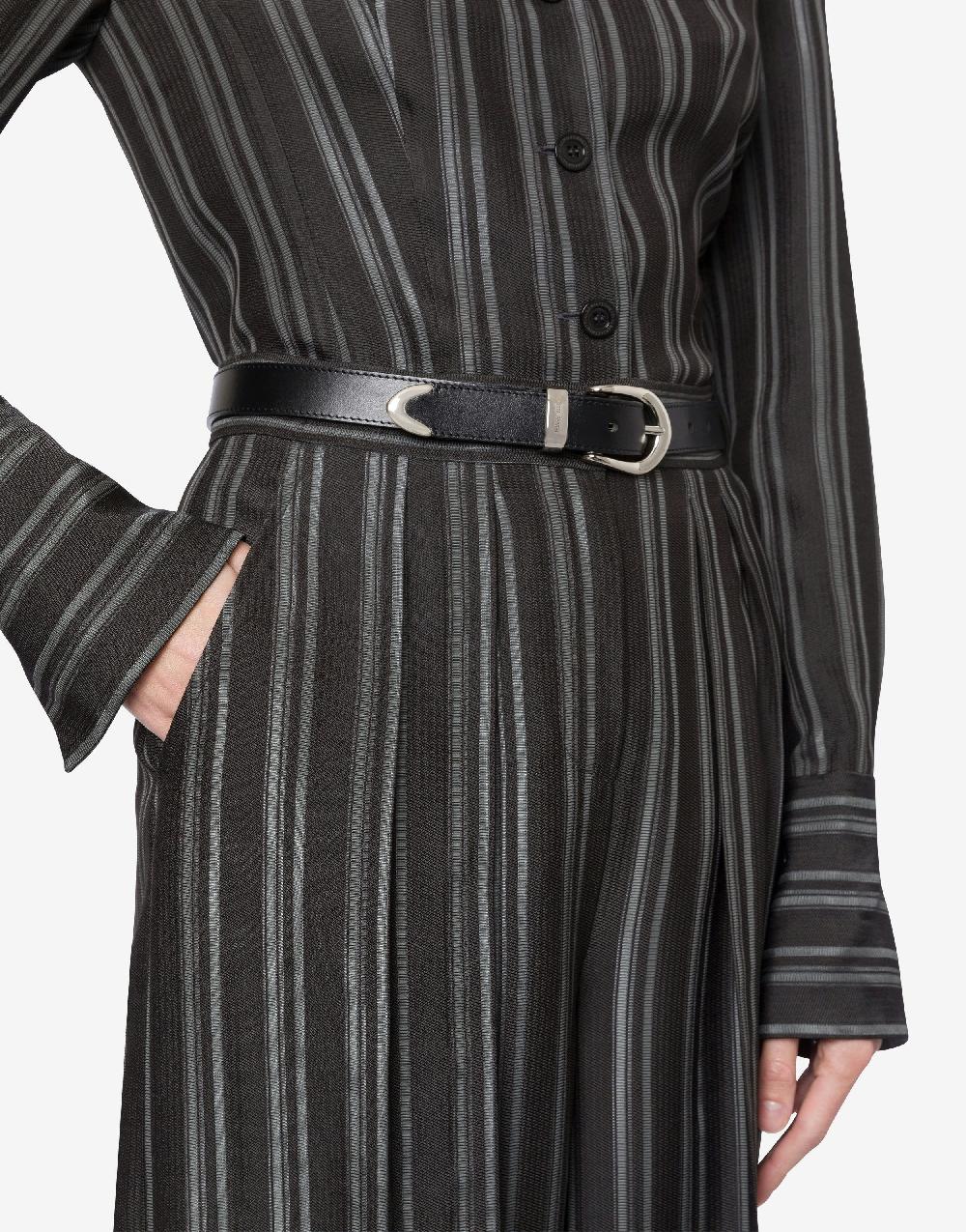 Alberta Ferretti Cintura In Vitello Con Fibbia In Metallo