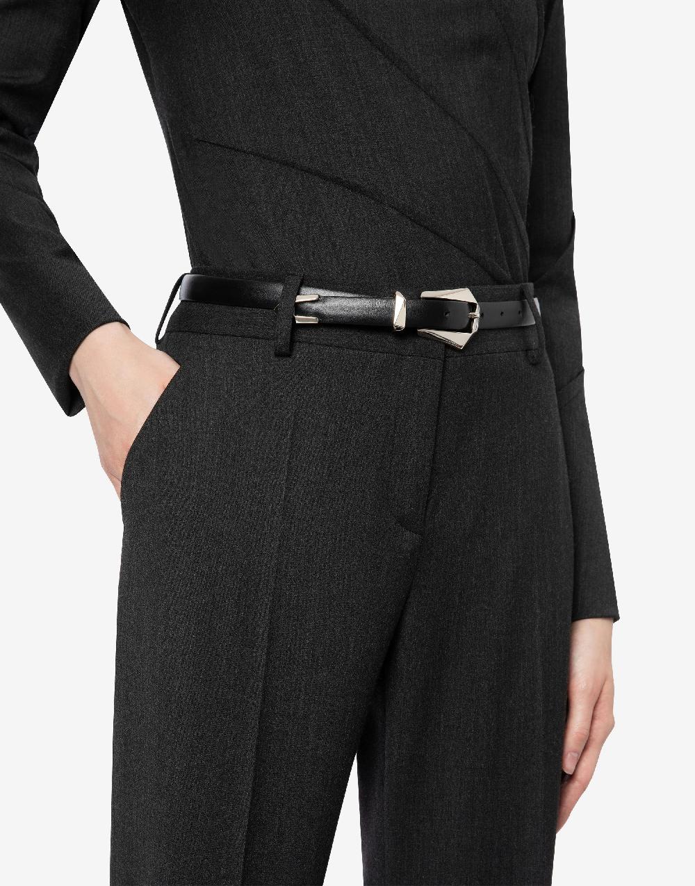 Alberta Ferretti Cintura In Vitello Con Fibbia In Metallo