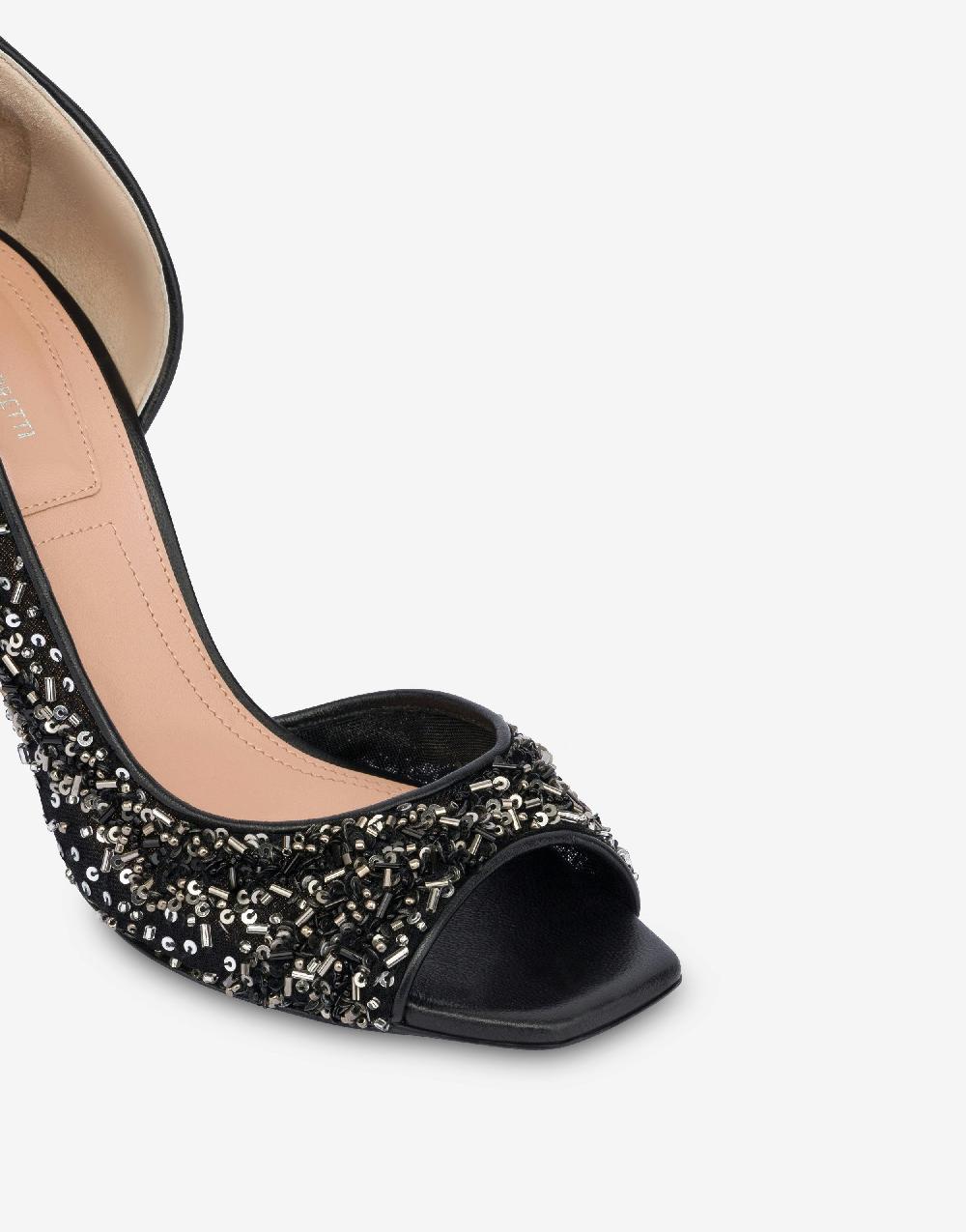 Alberta Ferretti Décolleté D'Orsay In Rete Con Paillettes E Perline