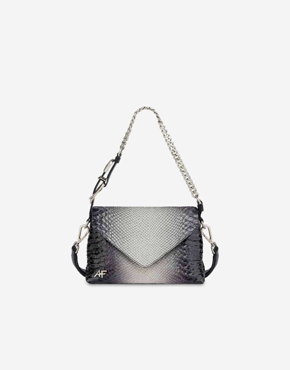 Alberta Ferretti Dori bag small con stampa pitone bicolor degradé