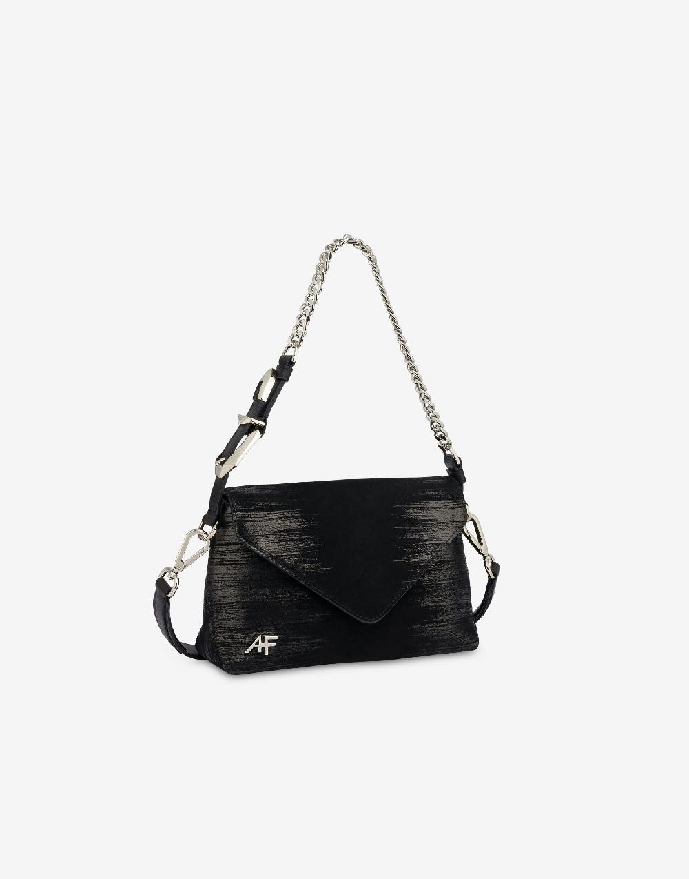 Alberta Ferretti Dori Bag Small In Camoscio Con Serigrafia Lamina