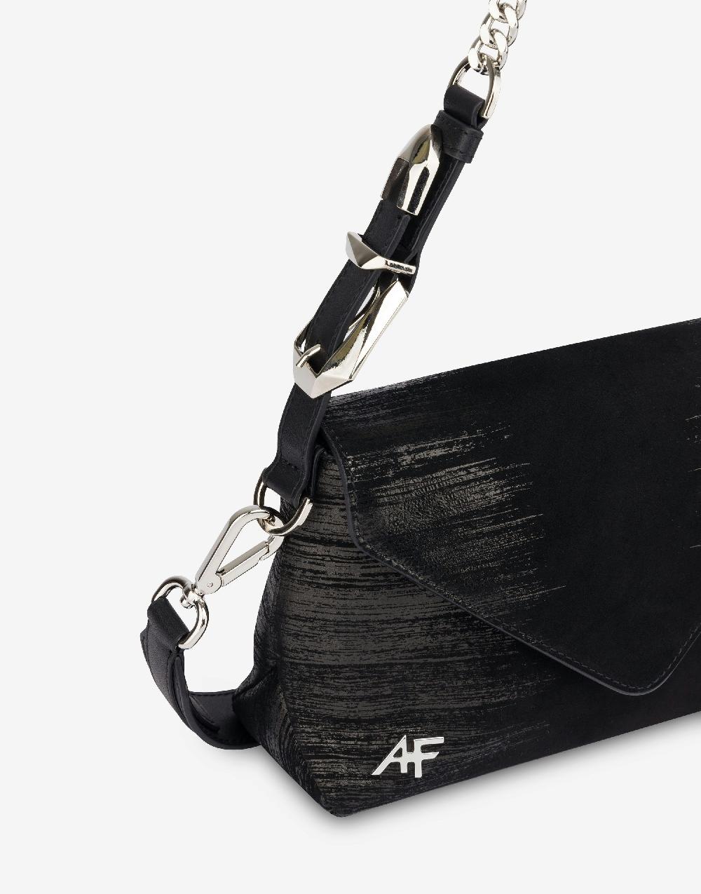 Alberta Ferretti Dori Bag Small In Camoscio Con Serigrafia Lamina
