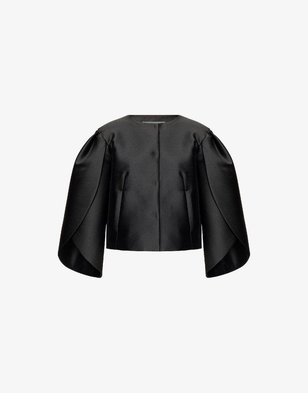 Alberta Ferretti Giacca corta in mikado con maniche tulipano