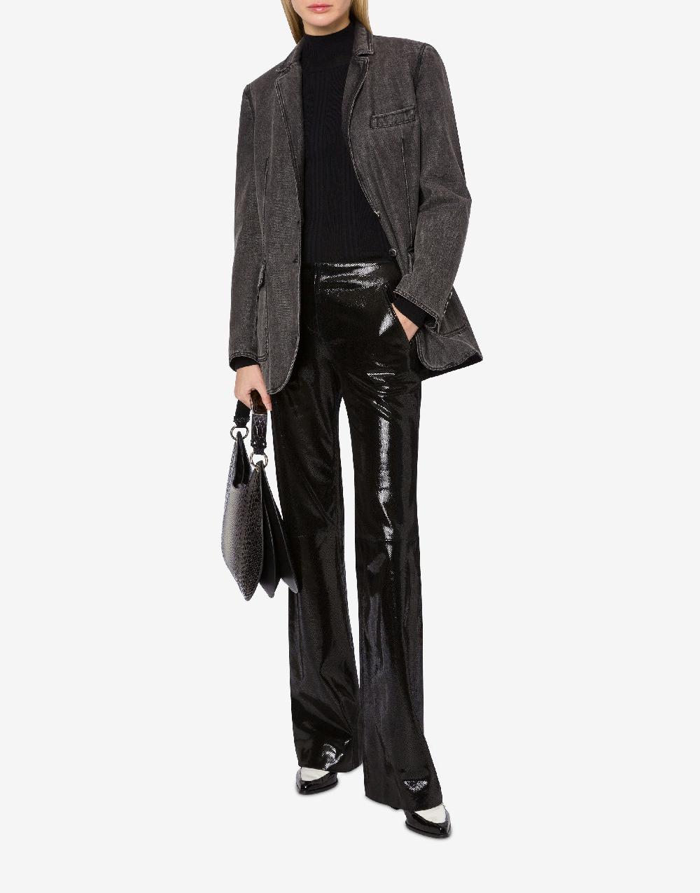 Alberta Ferretti Giacca In Denim Marmorizzato Stone Washed