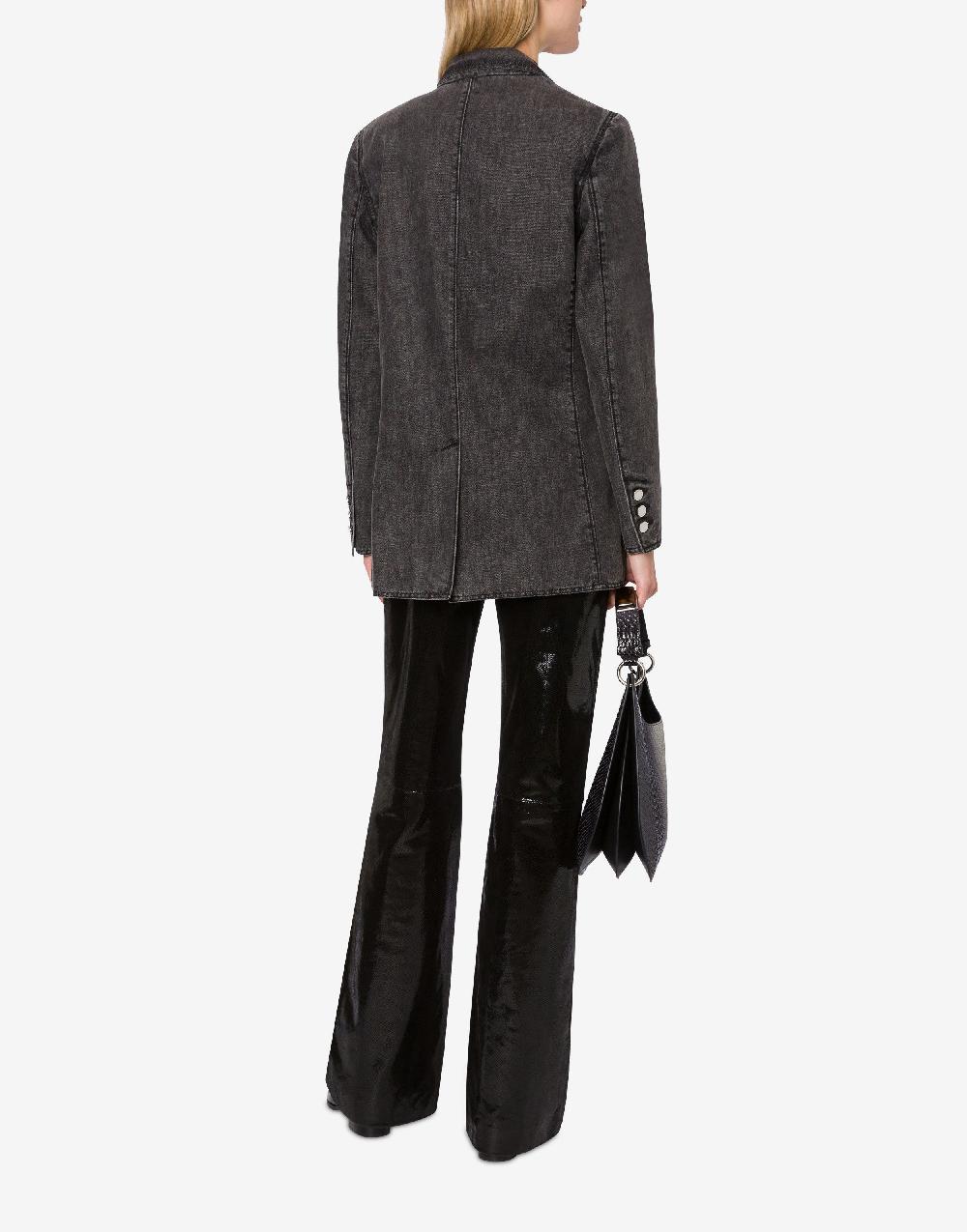 Alberta Ferretti Giacca In Denim Marmorizzato Stone Washed