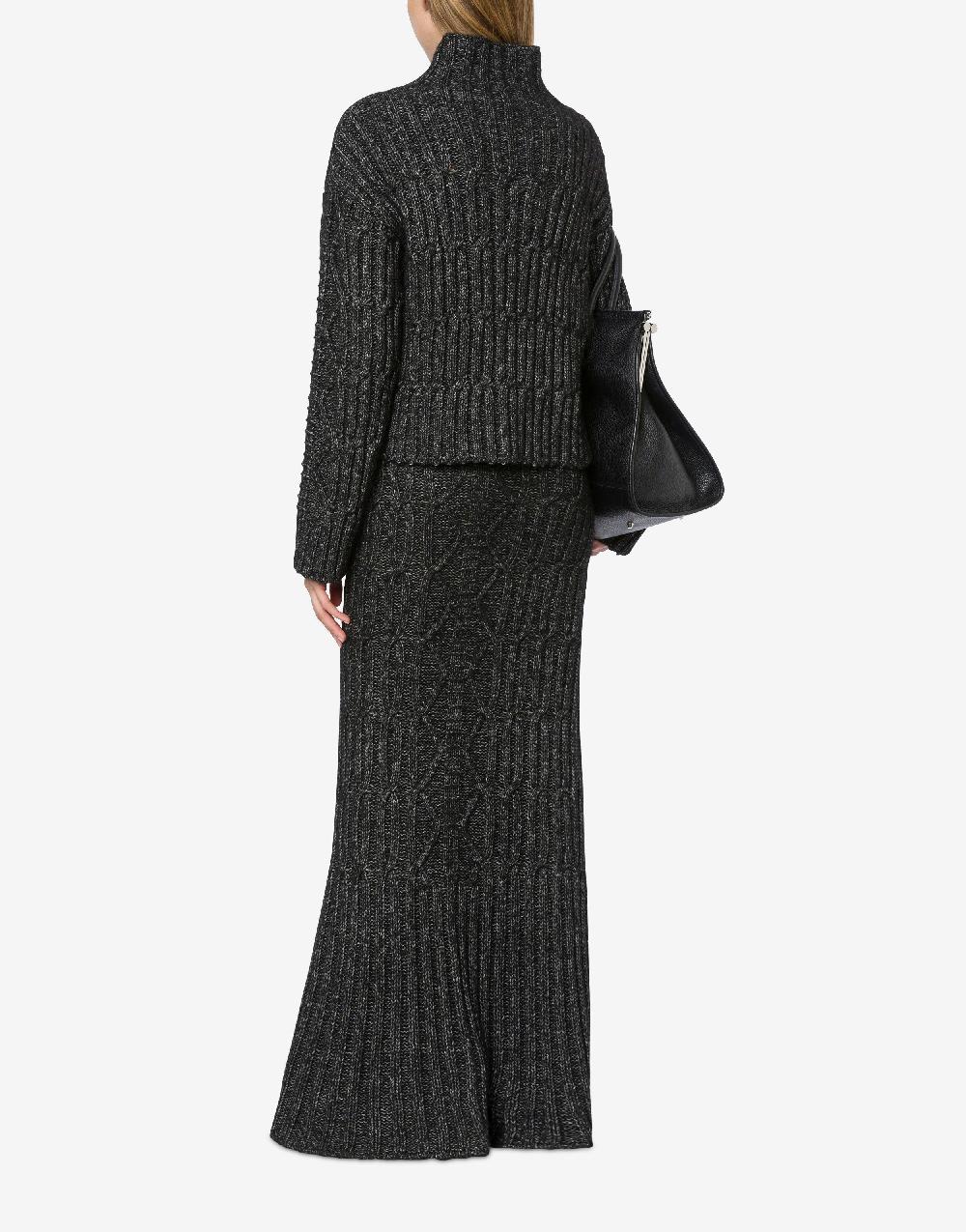 Alberta Ferretti Gonna Lunga In Fettuccia Di Lana Cotone