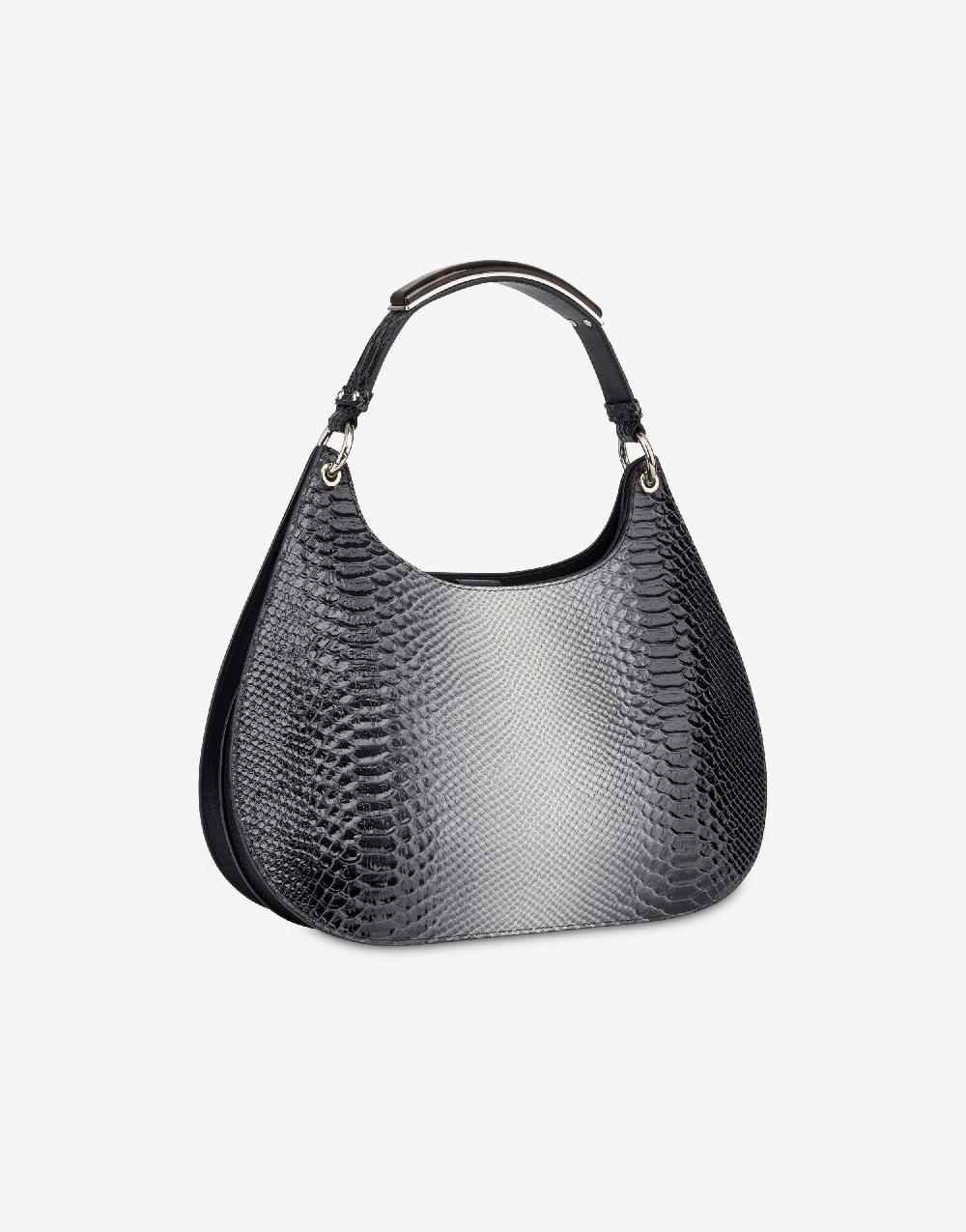 Alberta Ferretti Hobo Bag In Vitello Stampa Bicolor Degradé