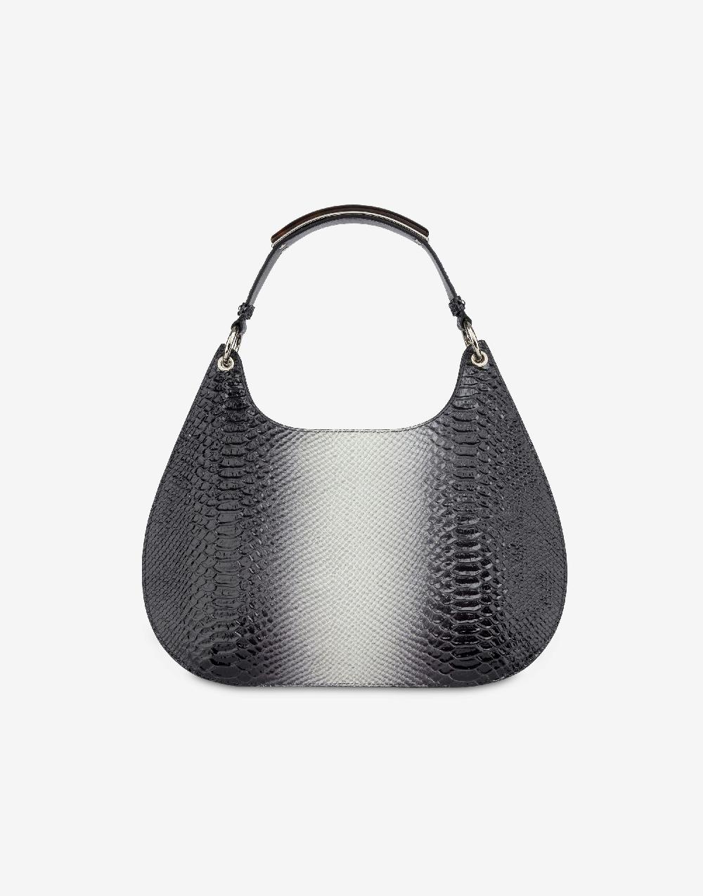 Alberta Ferretti Hobo Bag In Vitello Stampa Bicolor Degradé