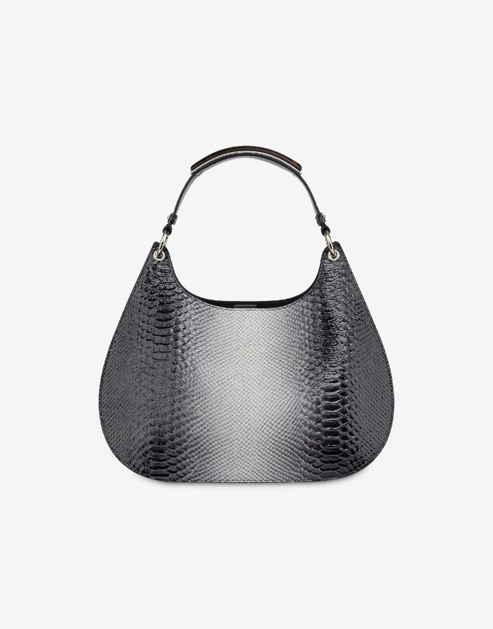 Alberta Ferretti Hobo bag in vitello stampa bicolor degradé