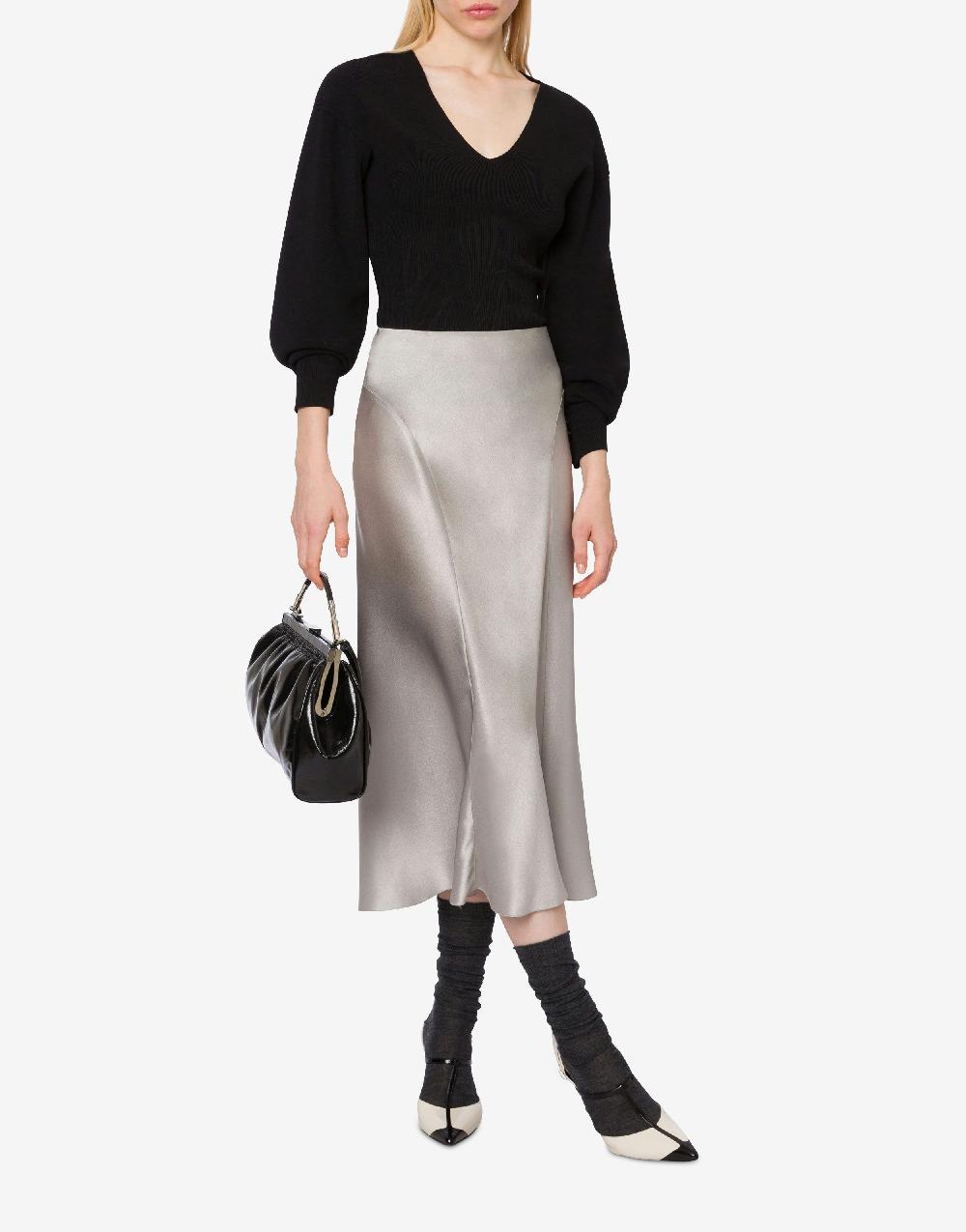 Alberta Ferretti Maglia Stretch Con Maniche Voluminose