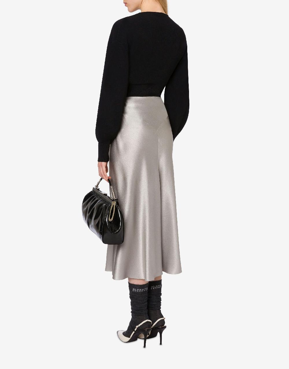 Alberta Ferretti Maglia Stretch Con Maniche Voluminose