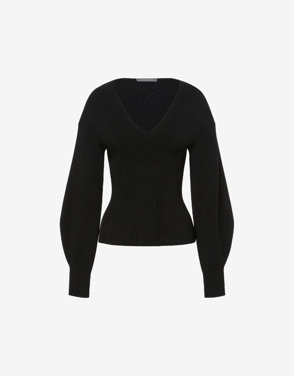 Alberta Ferretti Maglia stretch con maniche voluminose